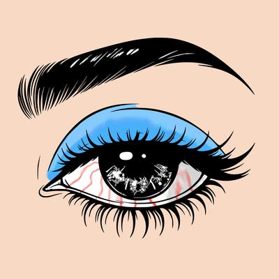 eye closed realistic