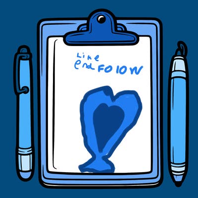 blank clip board with pen