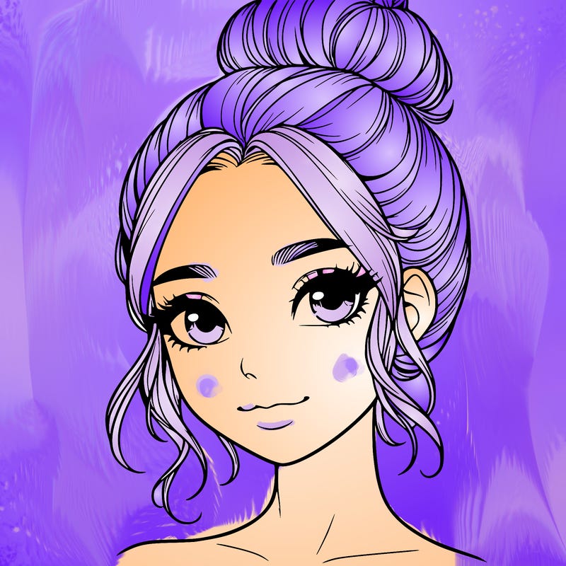 realistic pretty girl with hair in bun