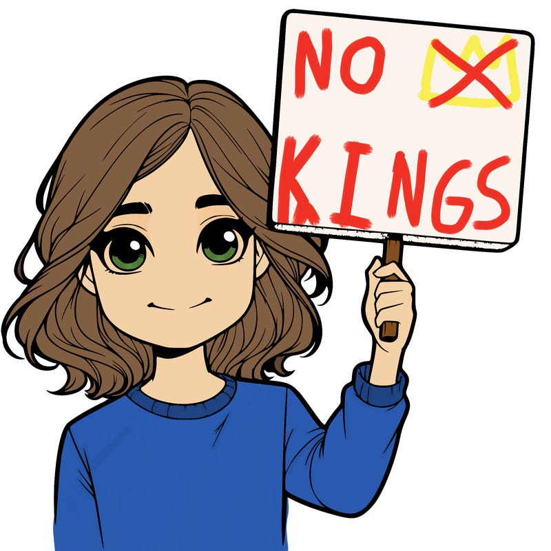 realistic girl holding up a sign