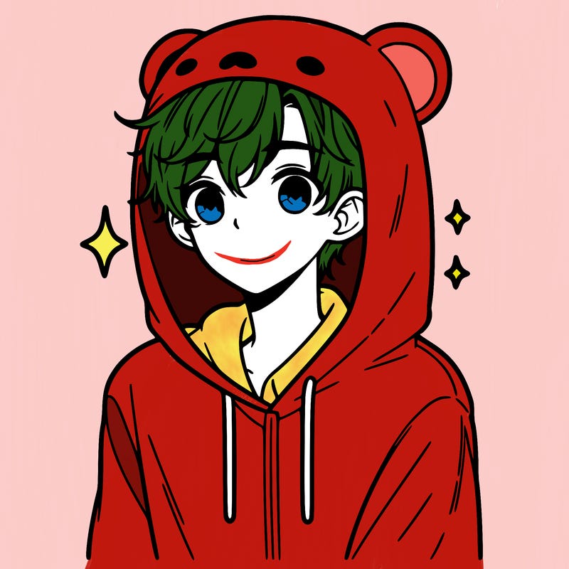 a 17 year old boy in a cute animal hoodie