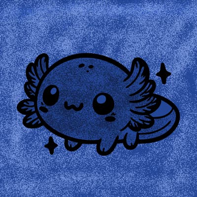 cute easy baby axolotl