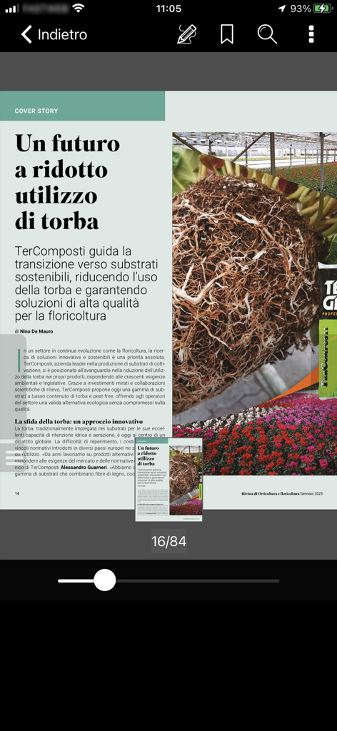Rivista di Orticoltura - Página de revista hortícola italiana sobre sustratos sostenibles para el crecimiento de plantas