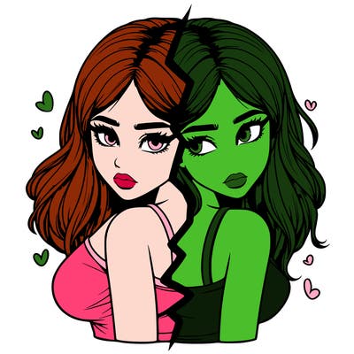 realistic girl split