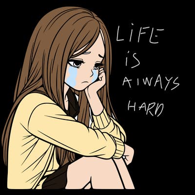 a realistic girl with depression