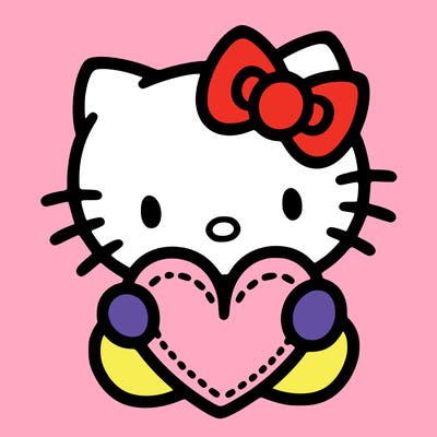 hello kitty with heart