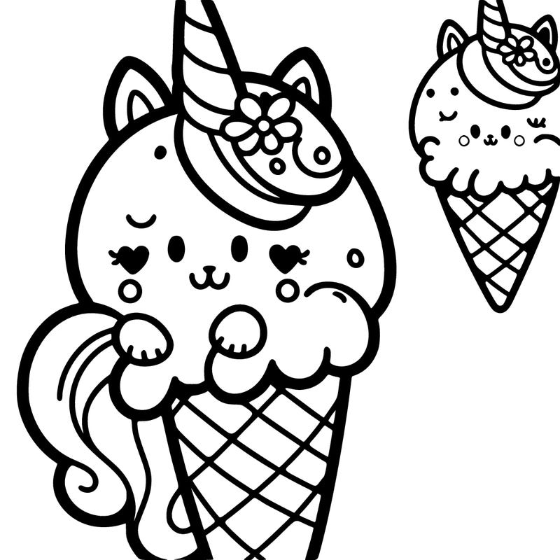 unicorn in the shape of ice cream