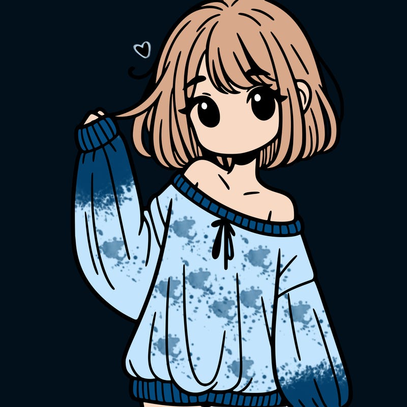 girl in baggy sweater hanging off her shoulder