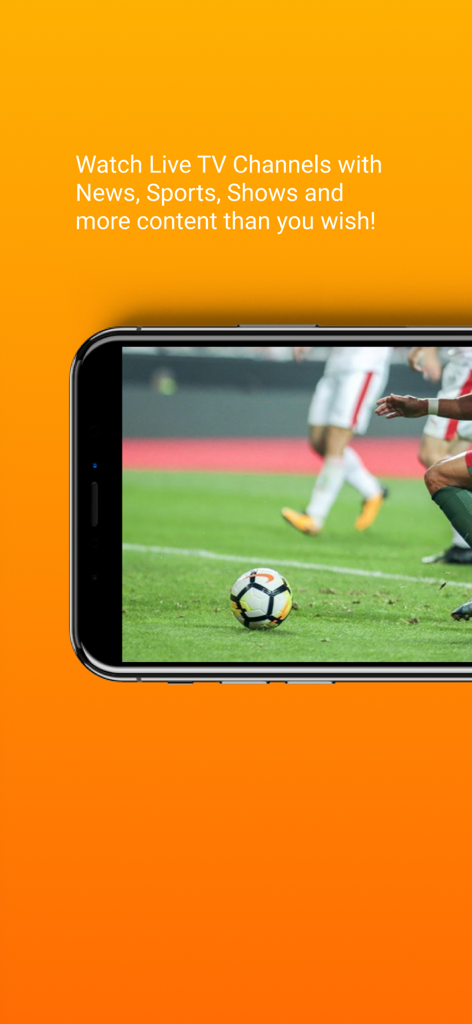 ZaapTV Mobile - ZaapTV Mobile app interface showing a live soccer match on a smartphone