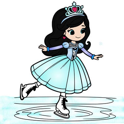 princess skating on ice