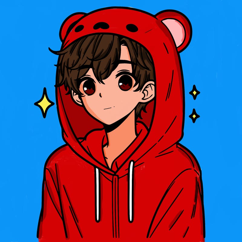 a 17 year old boy in a cute animal hoodie