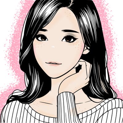 korean woman realistic manga