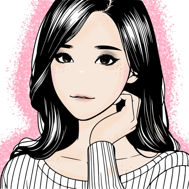 korean woman realistic manga