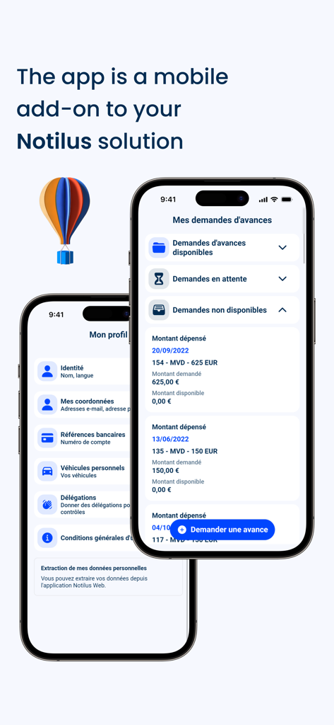 Notilus - Expense report - Business App | MWM