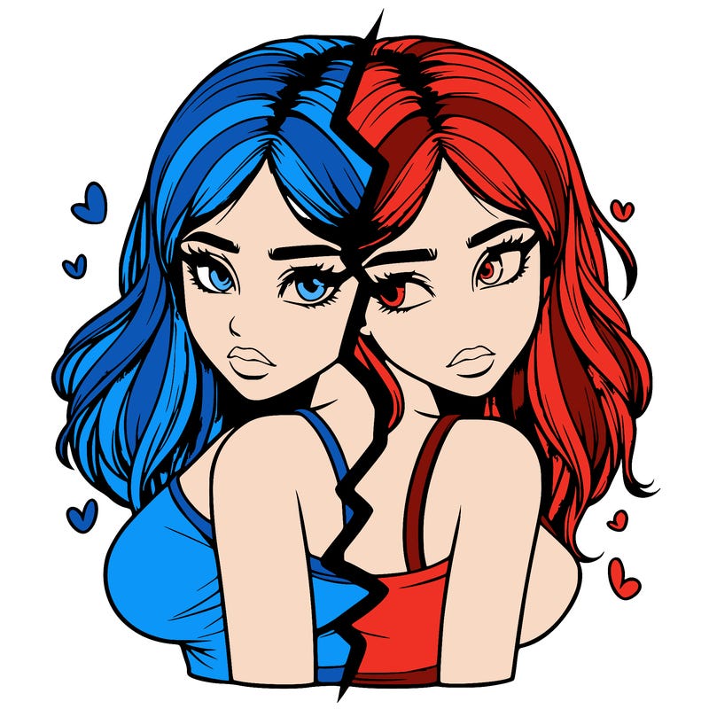 realistic girl split