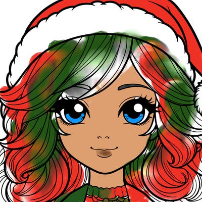 realistic christmas girl