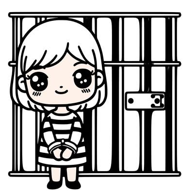 a girl in jail
