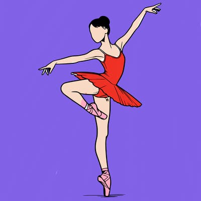 realistic person doing ballet