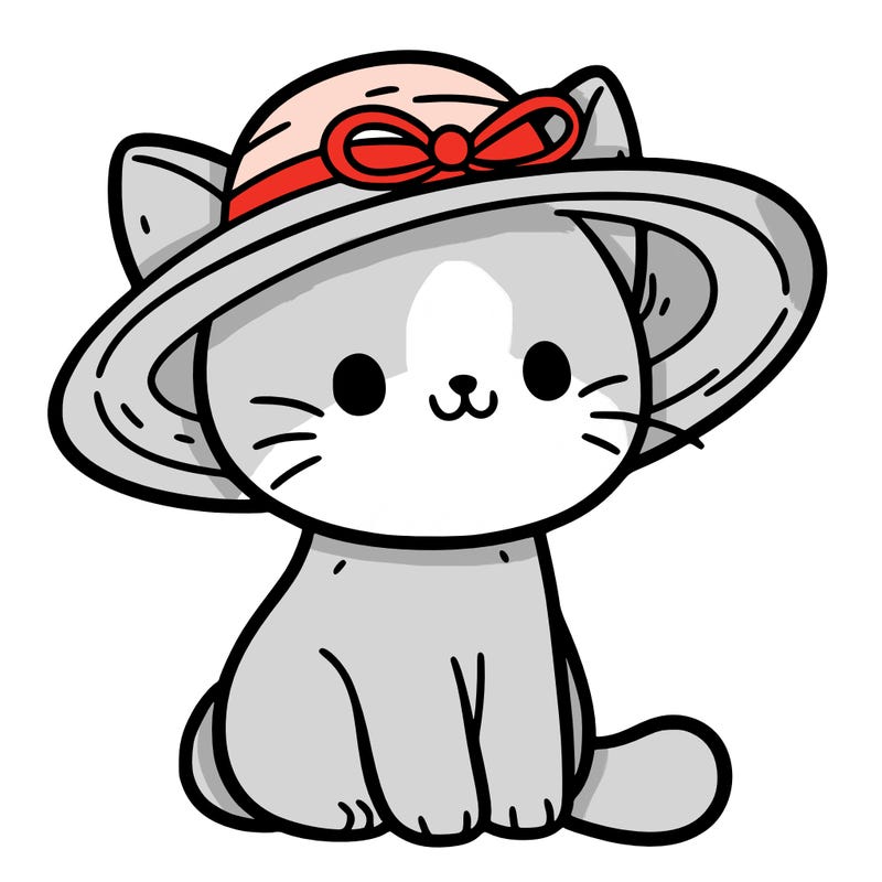 cat. with a big hat