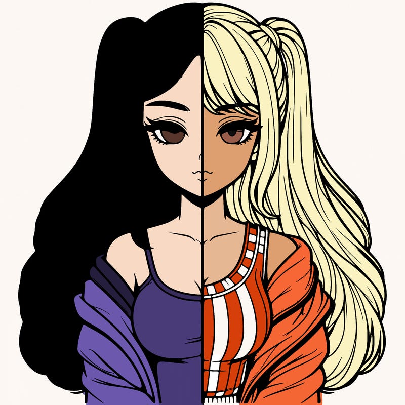 realistic girl split