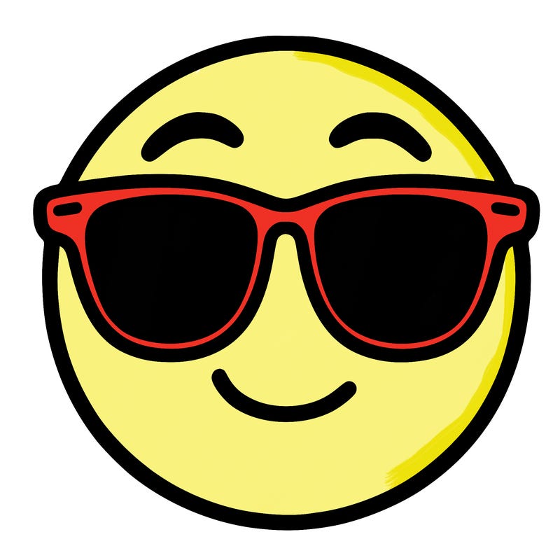 emoji with sunglasses