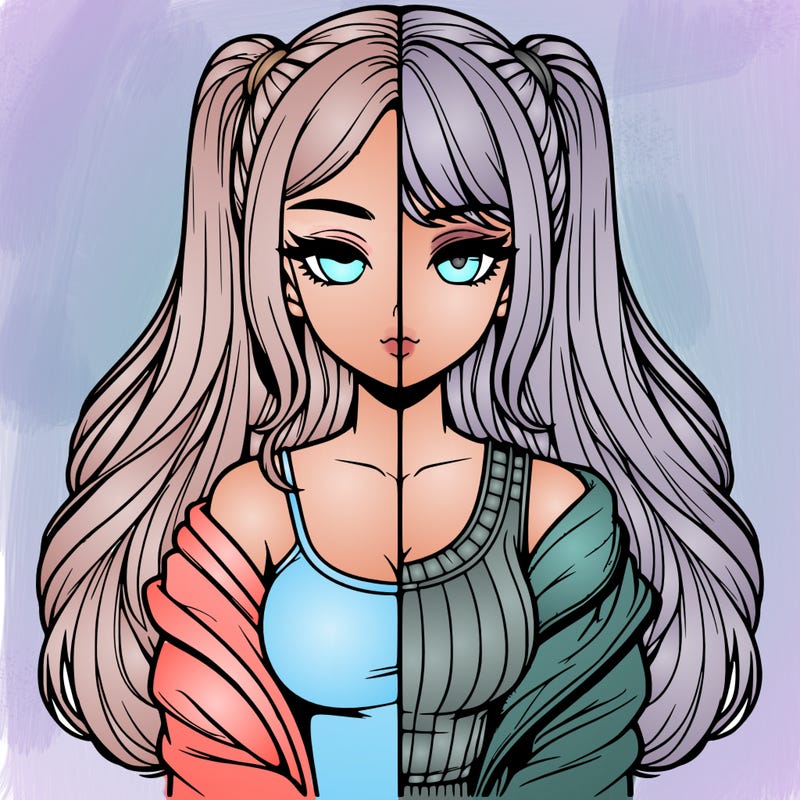 realistic girl split