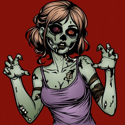 realistic zombie girl