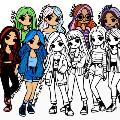 group of girls