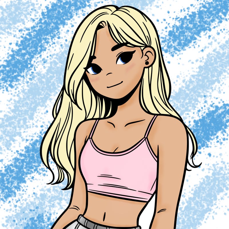 teen girl with crop top