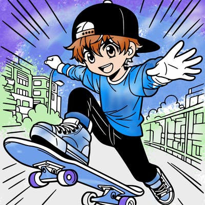 manga skater boy