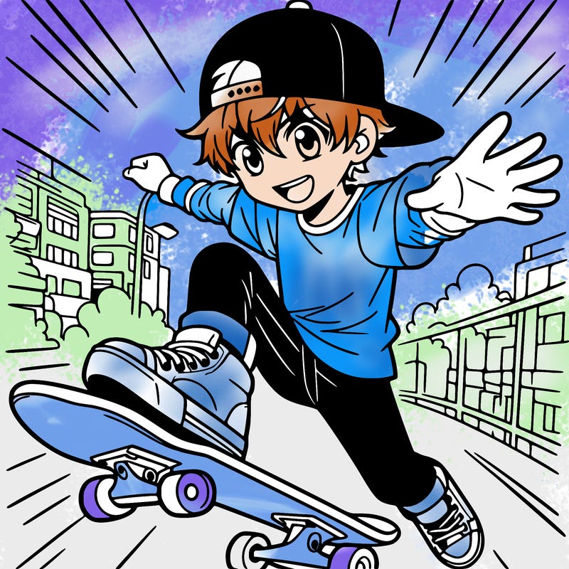 manga skater boy