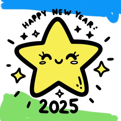 happy new year 2025 star wish