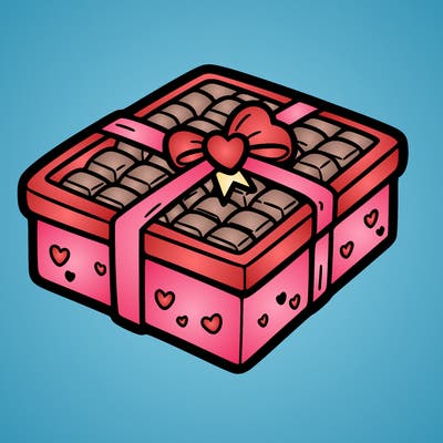 a box of chocolate for valentines day