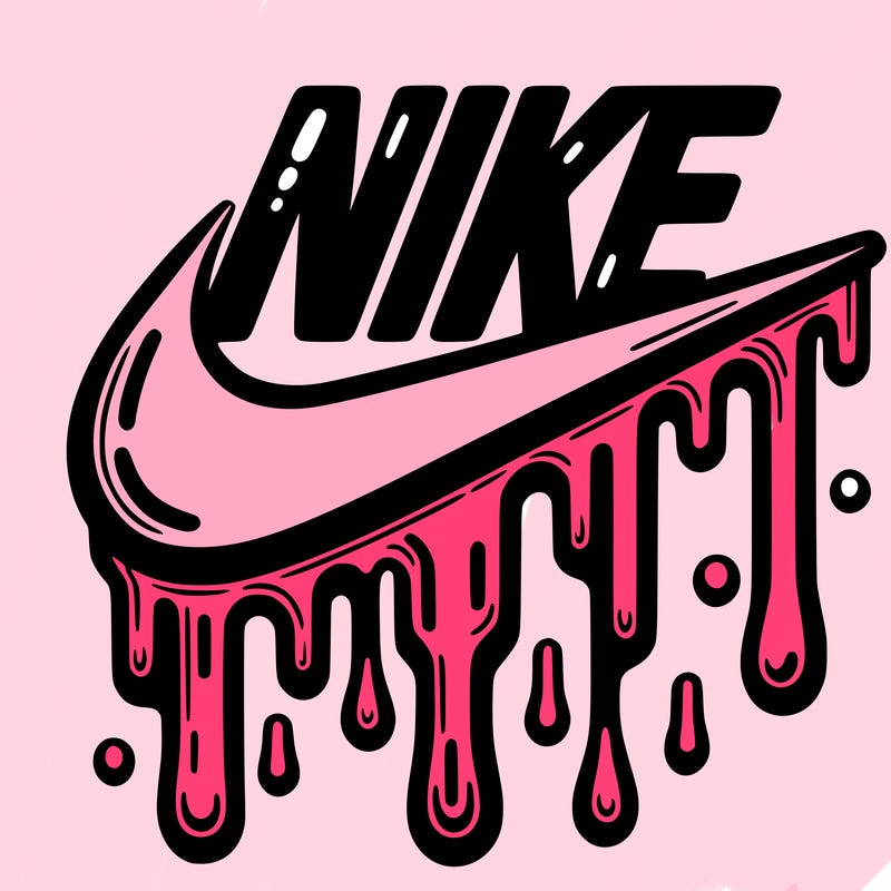 dripping nike logo