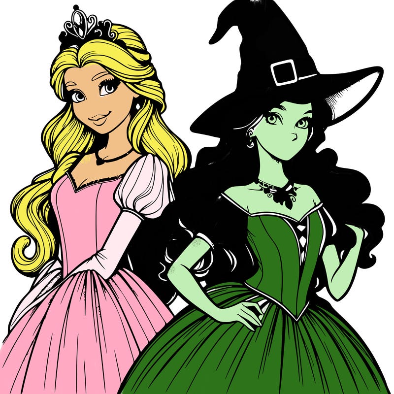 a realistic princess and a witch