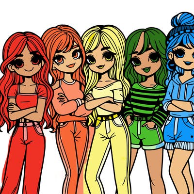 group of girl friends