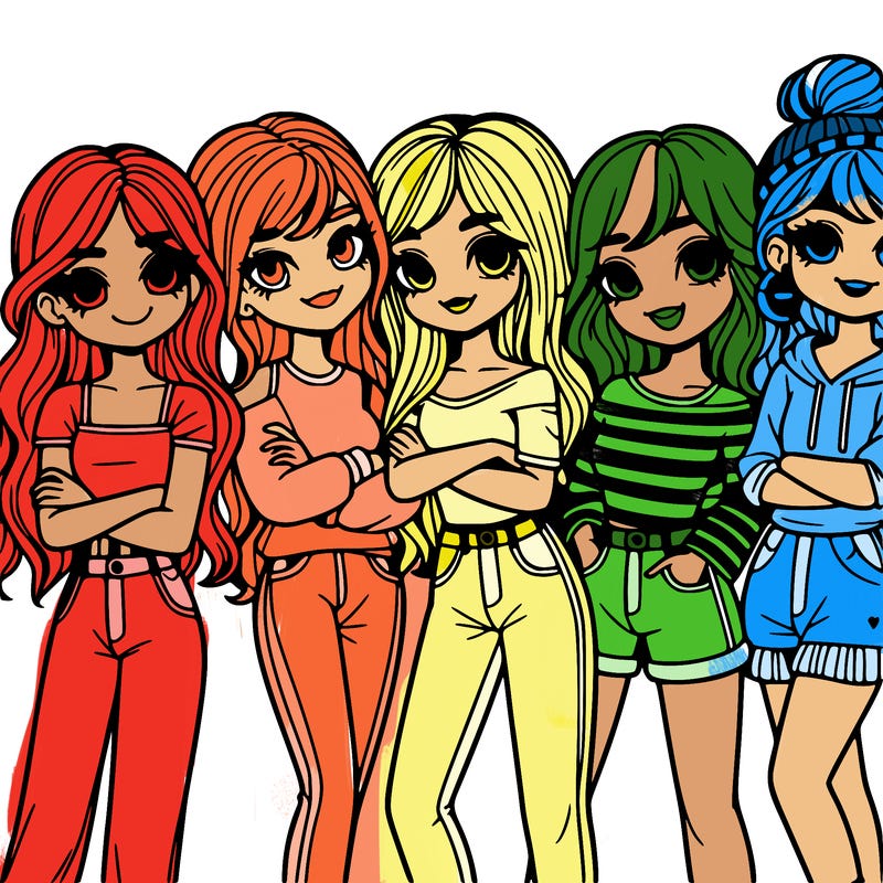 group of girl friends