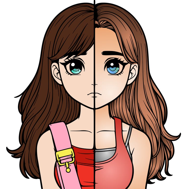 realistic girl split