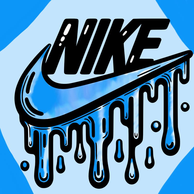 dripping nike logo