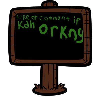 a blank sign