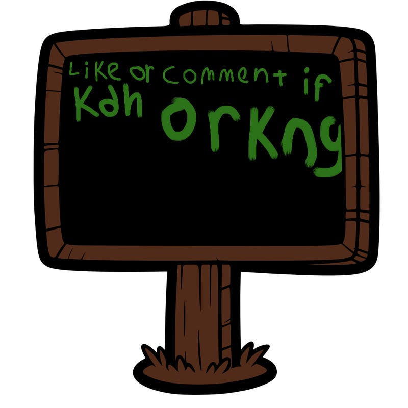 a blank sign