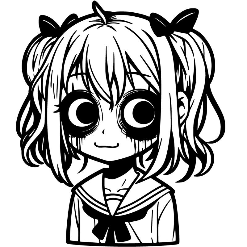 creepy anime girl