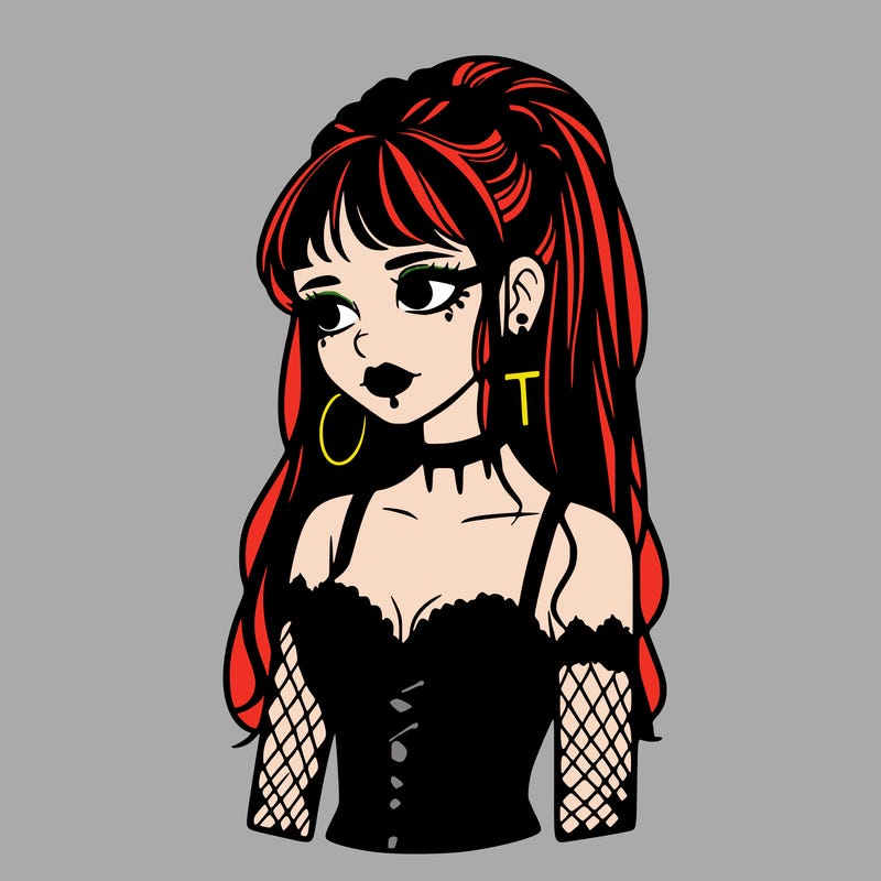 realistic goth girl
