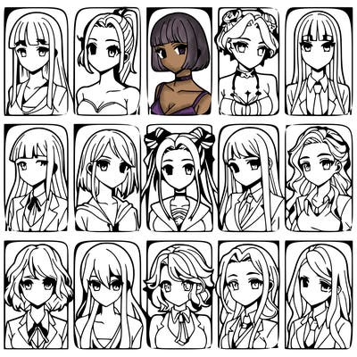 girls that look diffrent anime