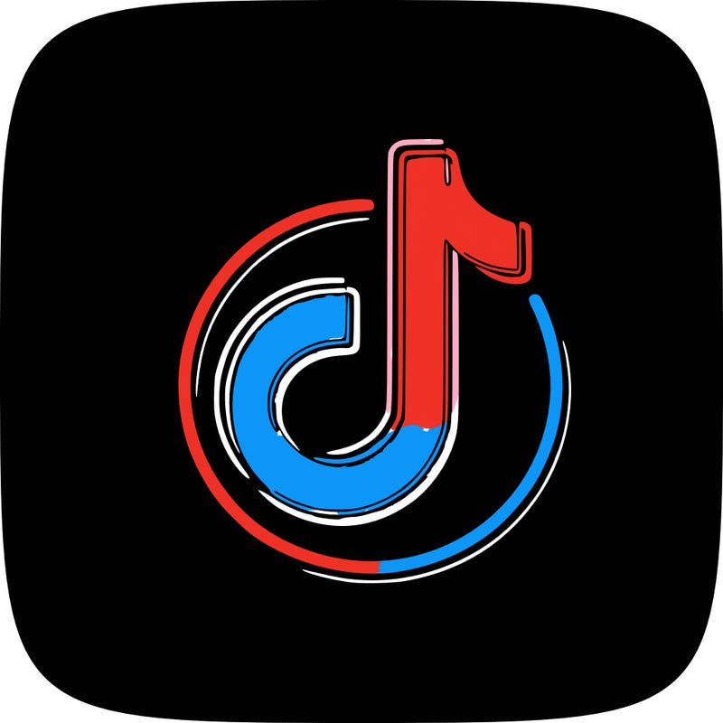 tiktok logo neon