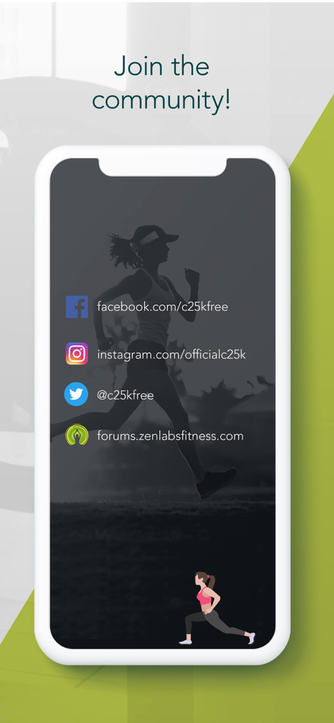 7 Minute Workout by C25K® - Enlaces a la comunidad de redes sociales para la aplicación 7 Minute Workout