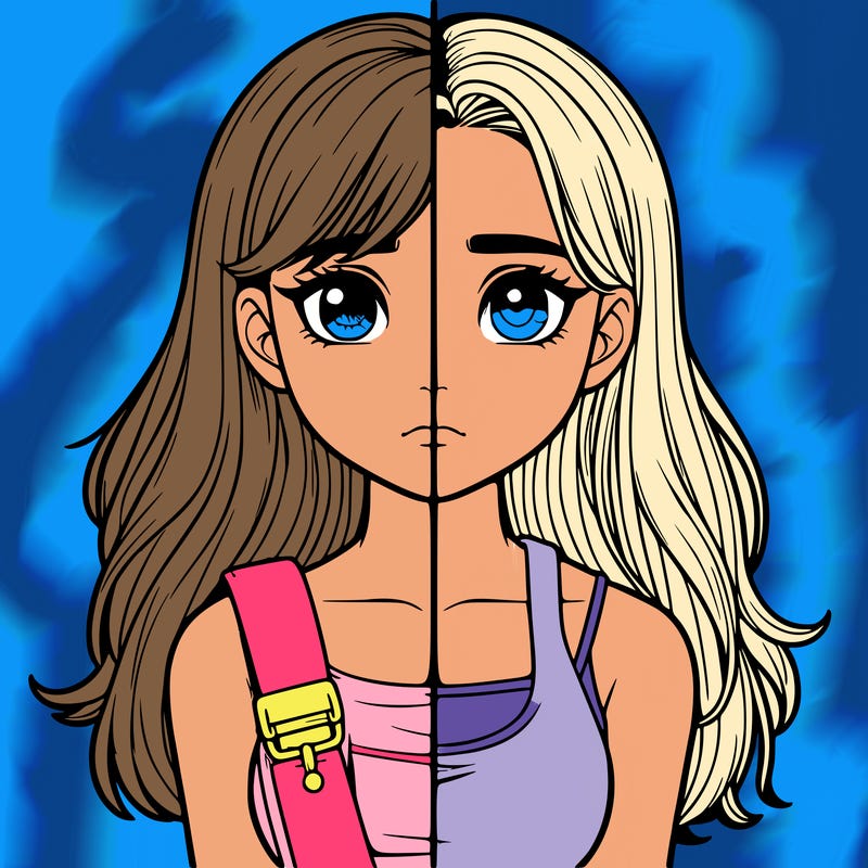 realistic girl split