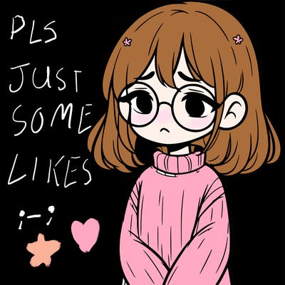 sad girl with glasses in a sweater