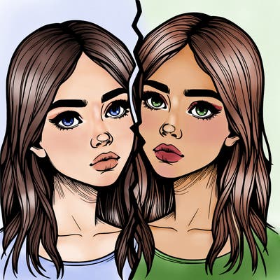 realistic girl split