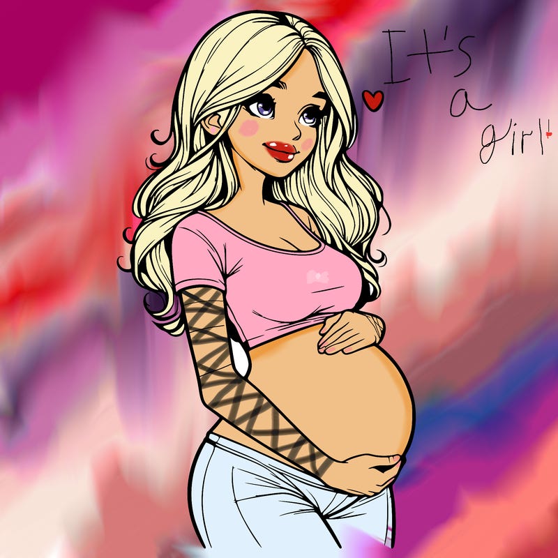 realistic pregnant girl